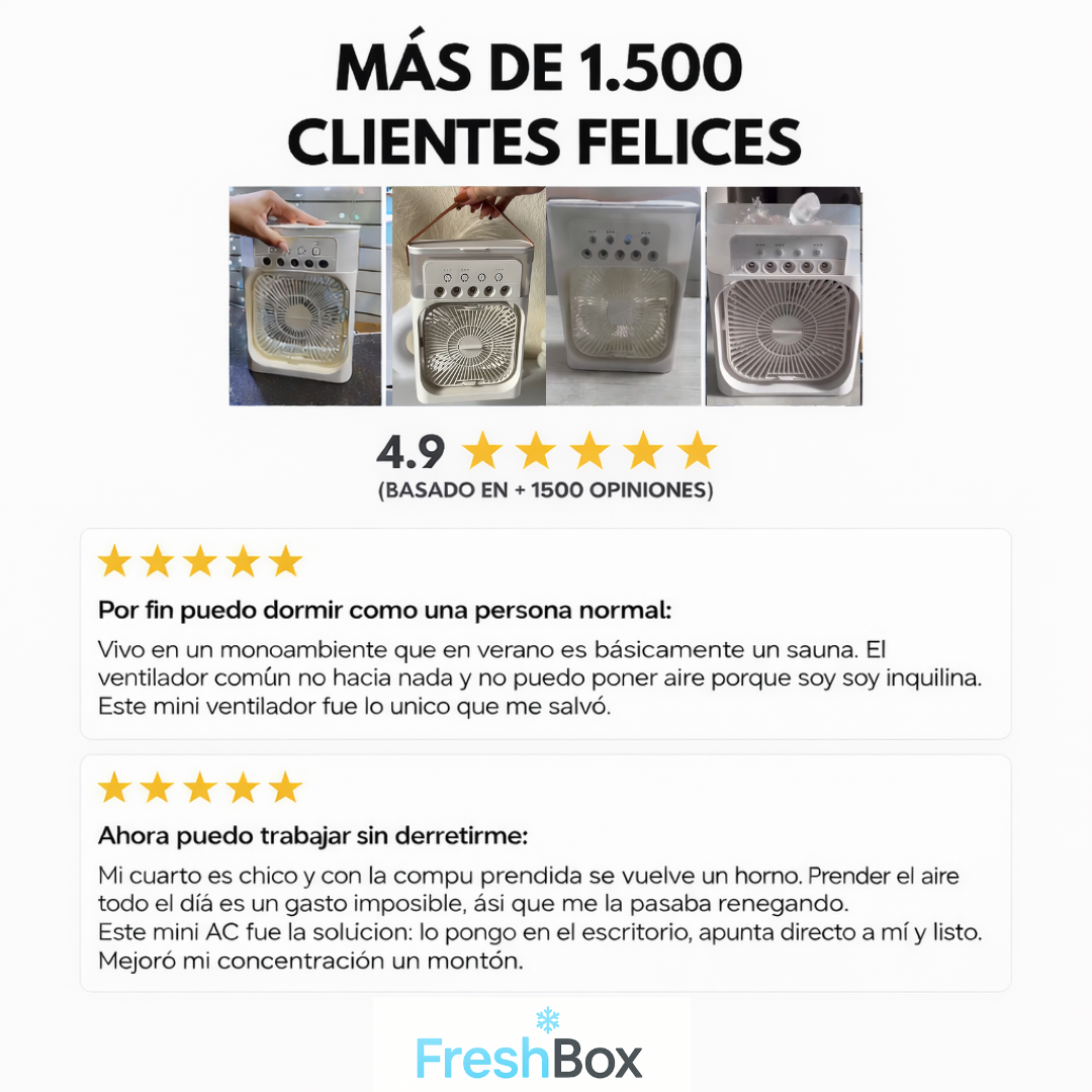 ¡Promo 2x1 de Aire Acondicionado Portátil FreshBox®!